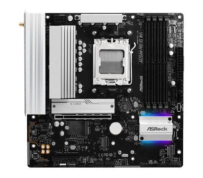 Изображение 2 Материнская плата ASRock A620M Pro RS WiFi (Socket AM5, AMD A620)
