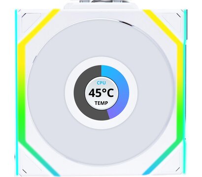 Зображення 3 Охолодження для корпусу Lian Li Uni Fan SL Wireless LCD 120-3 Reverse White (G99.12RSLLCD1W3W.00)