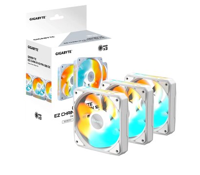 Изображение 5 Охлаждение для корпуса Gigabyte EZ Chain RVS Fan 120 Ice 3-Pack White (GP-GBT EZRVSFAN1203 ICE)