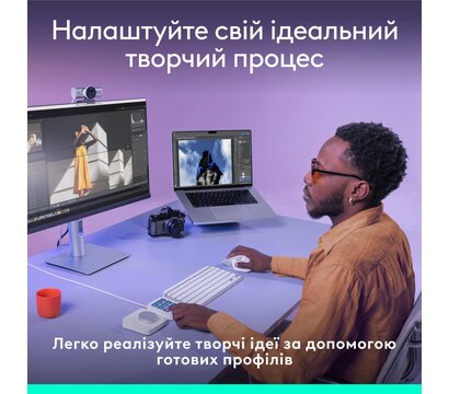 Зображення 3 Ігрова консоль Logitech MX Creative Console Pale Grey (920-012932)