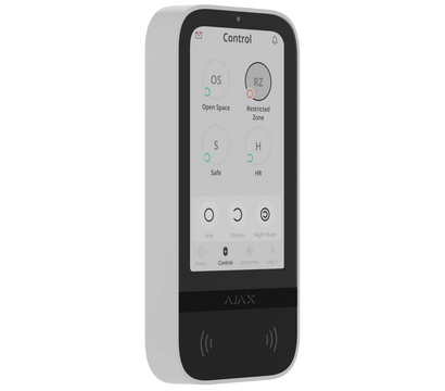 Зображення 2 Клавіатура Ajax Superior KeyPad TouchScreen G3 White, Колір: білий
