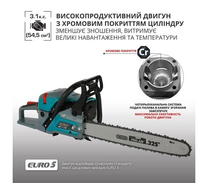 Зображення 2 Ланцюгова пила Konner&Sohnen KS CS31G-20-1 на 50