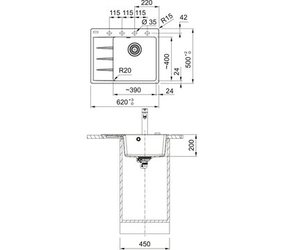 Зображення 2 Кухонна мийка Franke Centro CNG 611-62 TL (114.0630.461)