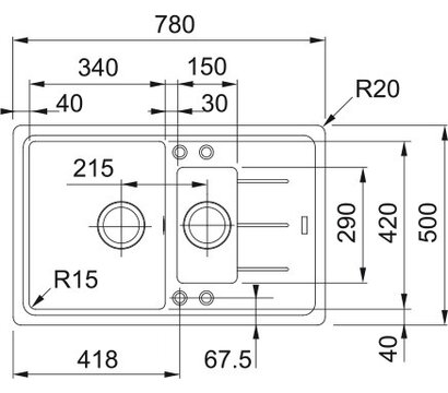 Зображення 2 Мийка для кухні Franke Basis BFG 651-78 (114.0667.448)