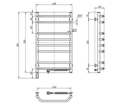 Зображення 4 Рушникосушка Navin Блюз 800х480 (12-006033-4880)