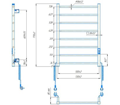 Зображення 5 Рушникосушка Hygge Family HF Leeds 770x530 TR K (6.1.0802.06.BM)