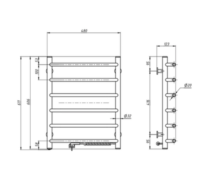 Зображення 5 Сушка для рушників Navin Блюз 480x600 (12-006030-4860)  кв