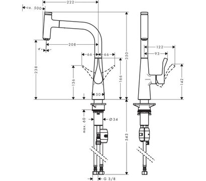 Зображення 3 Змішувач Hansgrohe Metris Select (14857000)
