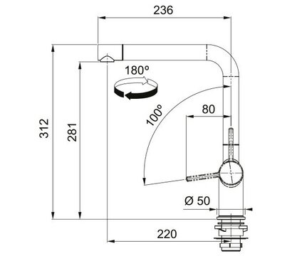 Зображення 4 Змішувач Franke Active L (115.0721.463)