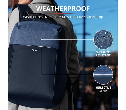 Зображення 6 Рюкзак для ноутбука Trust Nox Anti-theft Blue (23307)