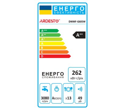 Зображення 2 Машинка для миття посуду Ardesto DWMF-G605W