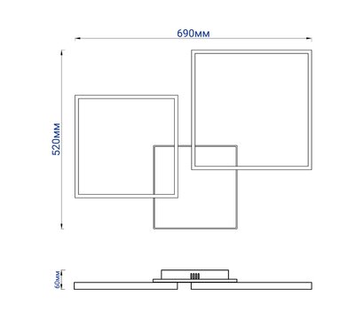 Зображення 2 Світлодіодний LED світильник Feron AL6300 Quadro M 90Вт White