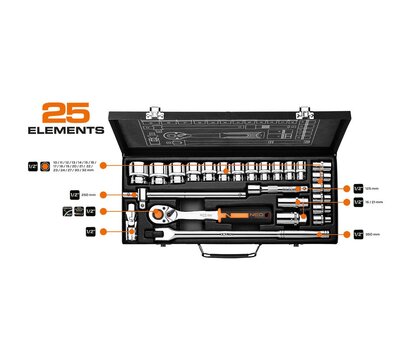 Зображення 2 Набір інструментів Neo Tools 25шт (10-036)