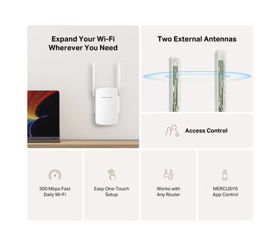 Зображення 4 Підсилювач Wi-Fi Mercusys ME12