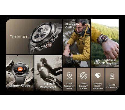 Зображення 3 Розумний годинник Mibro GS Explorer S 48mm Titanium-Silicone (XPAW023TS) з Bluetooth 5.3