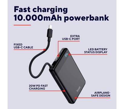 Зображення 4 УМБ Trust Fiera 10000mAh 20W Black (25880)
