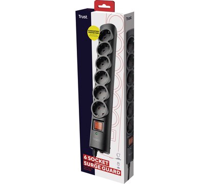 Изображение 6 Trust Surge Protector 6 ports (21059) 6 розеток