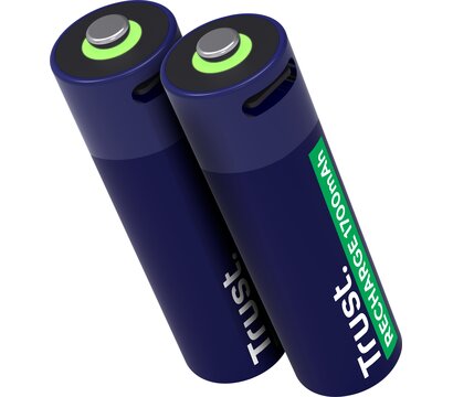 Изображение 4 Аккумулятор Trust AA 1700 mAh, Type-C, 2 шт, Blue (25584)