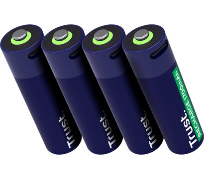 Изображение 4 Аккумулятор Trust AA 1700 mAh, Type-C, 4 шт, Blue (25631)
