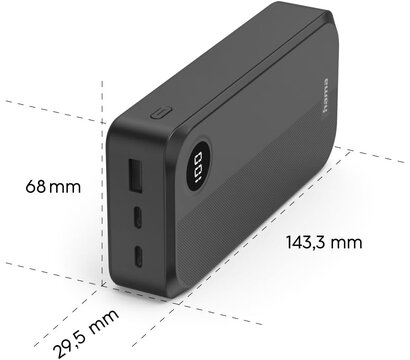 Изображение 6 Повербанк Hama 20000mAh Black (00201755)
