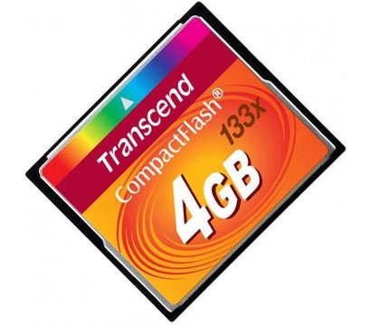 Изображение 2 Карта памяти Transcend CompactFlash 133x 4GB - TS4GCF133, Объем памяти: 4 Гб
