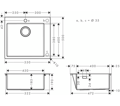 Изображение 3 Кухонная мойка Hansgrohe Combi S71 (43301801)