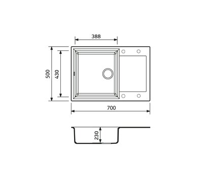 Изображение 6 Кухонная мойка Adamant Horizon Medium (4824296104413)