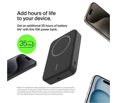 Зображення 2 Універсальна мобільна батарея Belkin 10000мАч Qi2 (BPD008BTBK)