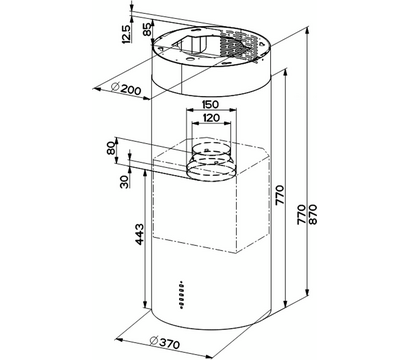 Изображение 5 Вытяжка Faber Cylindra Isola Evo Plus