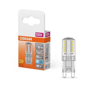Зображення 2 LED лампочка Osram LED PIN30 2,6W/840 230V CL G9 10х1 (4058075432369) на