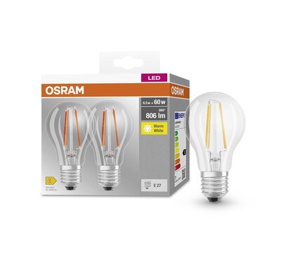 Зображення 2 Світлодіодна лампочка Osram Led E27 6.5Вт 2700К 806Лм A60 (4099854064098) з цоколем E27