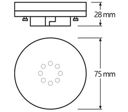 Зображення 3 Світлодіодна лампочка Osram LED Star GX53 4.9W 4000K 220V (4058075433465) з цоколем