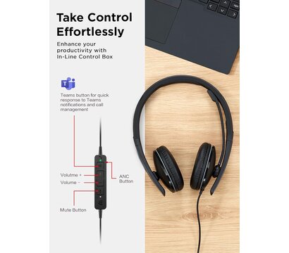 Изображение 3 Наушники Lenovo Wired ANC Headset Gen 2 (4XD1M45627)