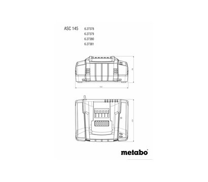 Изображение 2 Зарядное устройство Metabo ASC 145 (627378000)