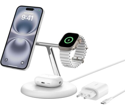 Зображення 2 Зарядний пристрій Belkin Magnetic Adjustable Pad Qi2 (WIZ023VFWH)