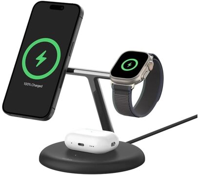 Зображення 2 Зарядний пристрій Belkin Magnetic Adjustable Pad Qi2 (WIZ023VFBK)