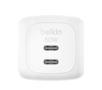 Зображення 2 Зарядний пристрій Belkin 50W GaN 2хUSB-С (WCH019KQWH)