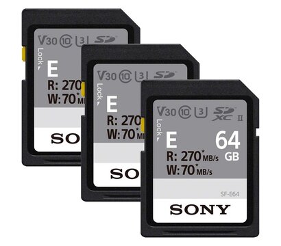 Зображення 2 Карта пам`яті Sony SDXC SF-E Series UHS-II Class 10 U3 V60 128GB (SFE128A.ET4)