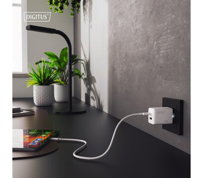 Зображення 3 Зарядний пристрій Digitus GaN 1хUSB-C, 1хUSB-A, 45W (DA-10302)