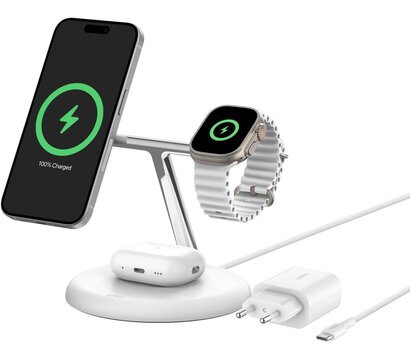 Зображення 3 Зарядний пристрій Belkin Magnetic Adjustable Pad Qi2 (WIZ023VFWH)