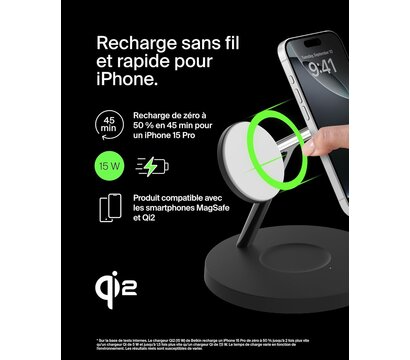 Зображення 3 Зарядний пристрій Belkin Magnetic Pad Qi2 (WIZ032KQBK)