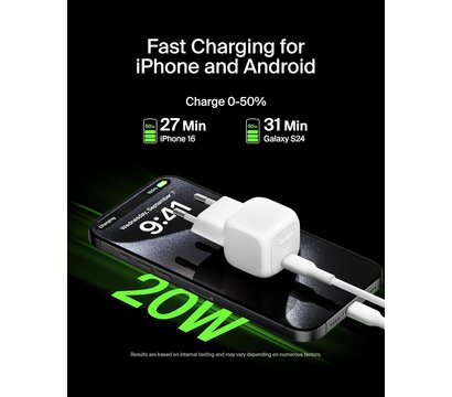 Зображення 3 Зарядний пристрій Belkin 20W USB-C PD (WCA009KQW)