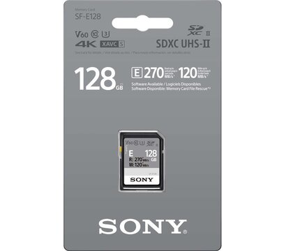 Зображення 3 Карта пам`яті Sony SDXC SF-E Series UHS-II Class 10 U3 V60 128GB (SFE128A.ET4)