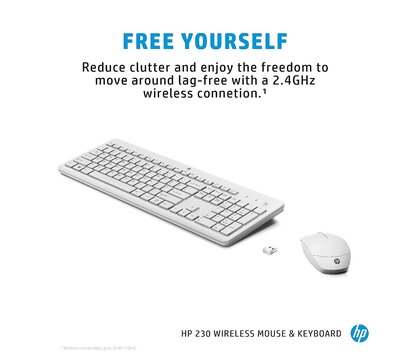 Зображення 3 Комплект мишка + клавіатура HP 230 White (3L1F0AA)