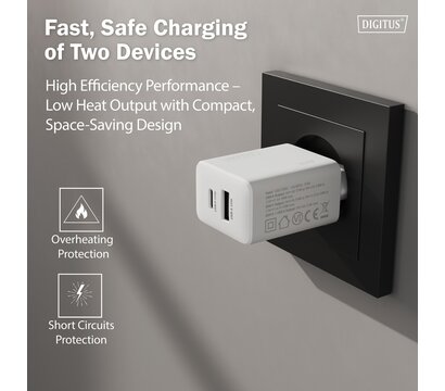 Зображення 4 Зарядний пристрій Digitus 1xUSB-C + 1xUSB 20W (DA-10300)
