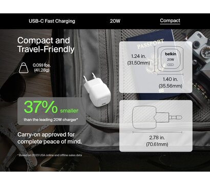 Зображення 4 Зарядний пристрій Belkin 20W USB-C PD (WCA009KQW)