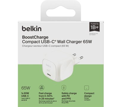 Изображение 4 Зарядное устройство Belkin 65W GaN USB-С (WCA011KQWH)