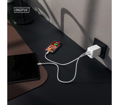 Зображення 5 Зарядний пристрій Digitus 2xUSB-C + 1xUSB-A GaN 100W (DA-10304)