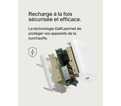 Зображення 5 Зарядний пристрій Belkin 200W GaN 4хUSB-С (WCH015VFWH)