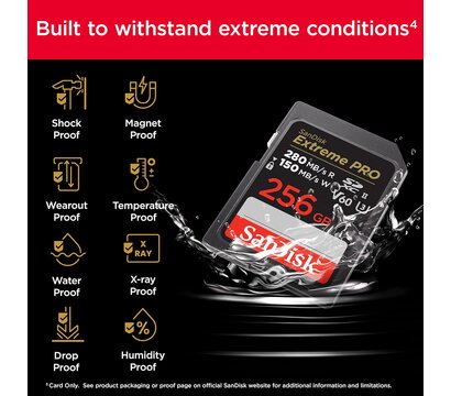 Зображення 5 Карта пам`яті SanDisk SDXC Extreme Pro UHS-II Class 10 U3 V90 256GB (SDSDXEP-256G-GN4IN)